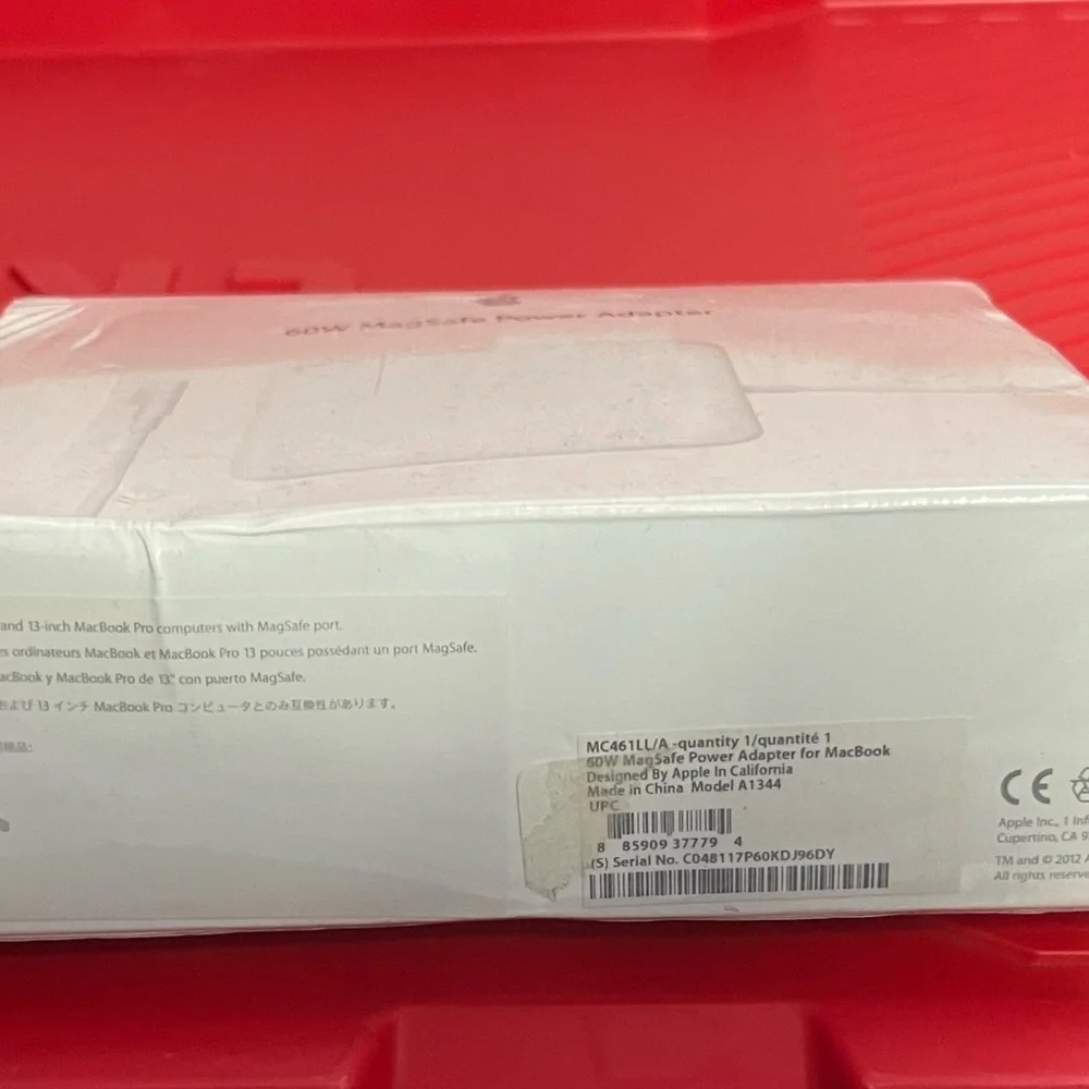 Original New / Sealed Apple MagSafe 60W Power Adapter MC461LL/A - A1344